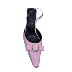 Bow Transparent Heel Sandals - 9.5cm