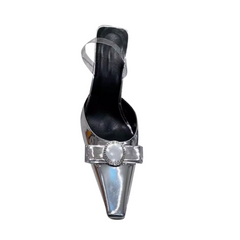 Bow Transparent Heel Sandals - 6cm