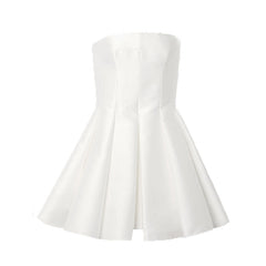 Fold Hem Mini Tube Evening Dress Gown