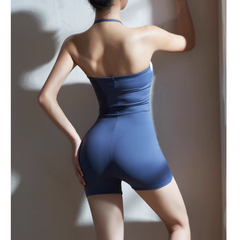 Yoga Pilates Bi-Color Fitted Playsuit