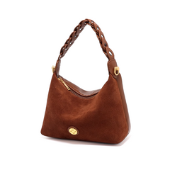 Suede And Leather Tote Bag