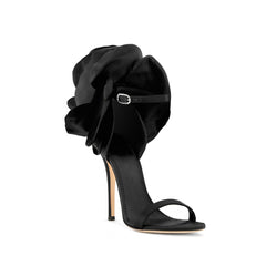 Flower Embellished High Heel Sandals - 9.5cm