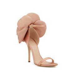 Flower Embellished High Heel Sandals - 9.5cm