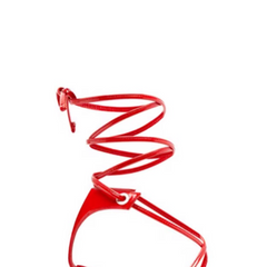 Lace Up Wedged Heel Sandals