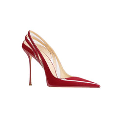 Patent Leather And PVC Mid Heel Pumps - 8cm