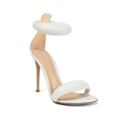 Ankle Strap Leather Stiletto High Heel Sandals - 9