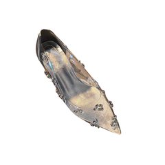 Diamante PVC Mid Heel Pumps