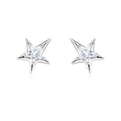 Diamante Star Ear Studs Earrings - Pair