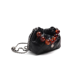 Beaded Embellished Quilted Cross Body Bag