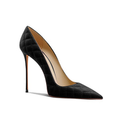 Quilted High Heel Pumps - 10cm