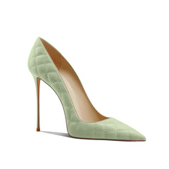 Quilted High Heel Pumps - 10cm