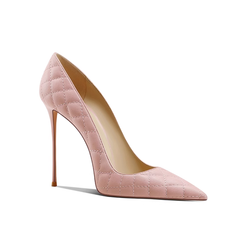 Quilted High Heel Pumps - 10cm