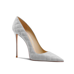 Quilted High Heel Pumps - 10cm
