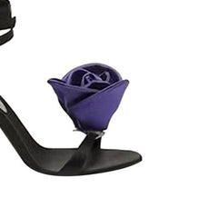 Flower Lace Up High Heel Sandals