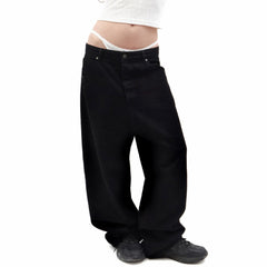 Star Detailed Wide Leg Denim Jeans