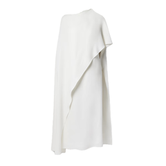 Cape Midi Evening Dress Gown