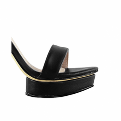 Platform Leather High Heel Sandals - 12cm