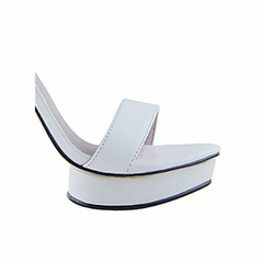 Platform Leather High Heel Sandals - 10cm
