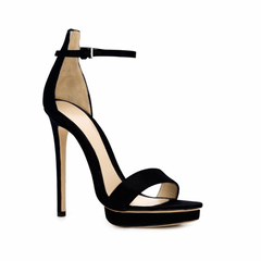 Platform Suede High Heel Sandals - 12cm