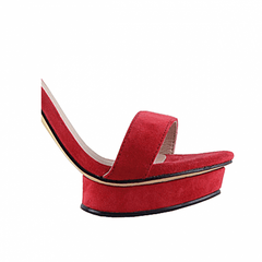 Platform Suede High Heel Sandals - 10cm