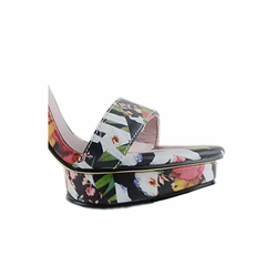 Printed Platform Leather High Heel Sandals - 12cm