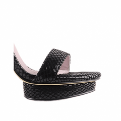 Platform Leather High Heel Sandals - 10cm