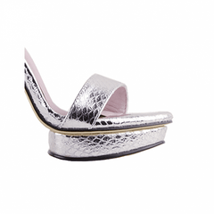 Platform Leather High Heel Sandals - 10cm