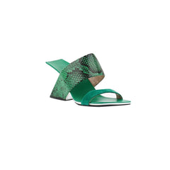 Printed Leather Mules Sandals