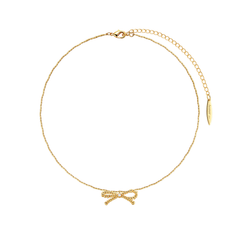 Diamante Bow Necklace
