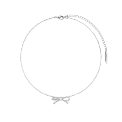 Diamante Bow Necklace