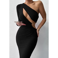 Cut Out One-Shoulder Party Dress