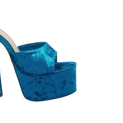 Block Heel Ankle Strap Platform Sandals