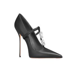 Diamante T-Strap High Heel Sandals - 10cm