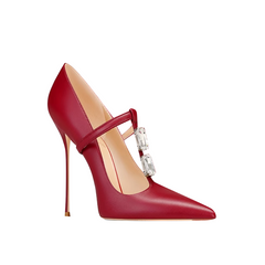 Diamante T-Strap High Heel Sandals - 10cm