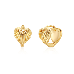 Heart Ear Studs Earrings - Pair