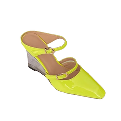 Wedged Heel Mules Sandals