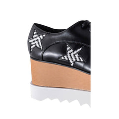 Star Lace Up Oxfords Platform Sneakers