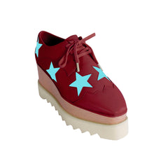 Star Lace Up Oxfords Platform Sneakers