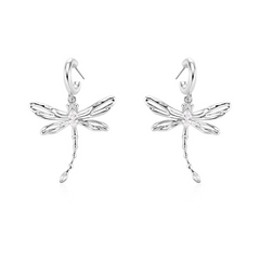 Diamante Dragonfly Earrings - Pair