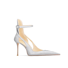 Cut Out Mid Heel Sandals - 6cm