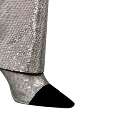 Sequinned Knee High Boots