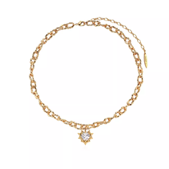 Diamante Heart Necklace