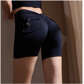 Yoga Pilates Pocket Fitted Fitness Shorts