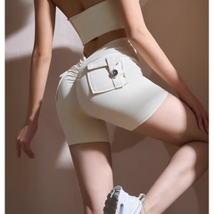 Yoga Pilates Pocket Fitted Fitness Shorts