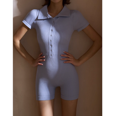 Yoga Pilates Short Sleeved Fitted Bodysuit Activew