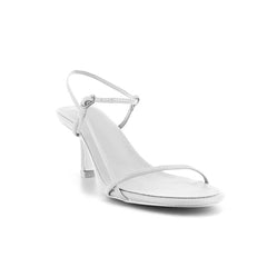 Strappy Leather Mid Heel Floss Sandals