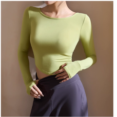 Yoga Pilates Back Cross Fitted Fitness Top