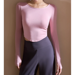 Yoga Pilates Back Cross Fitted Fitness Top