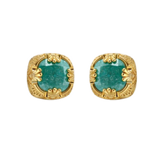 Gem Ear Stud Earrings - Pair