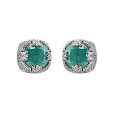 Gem Ear Stud Earrings - Pair